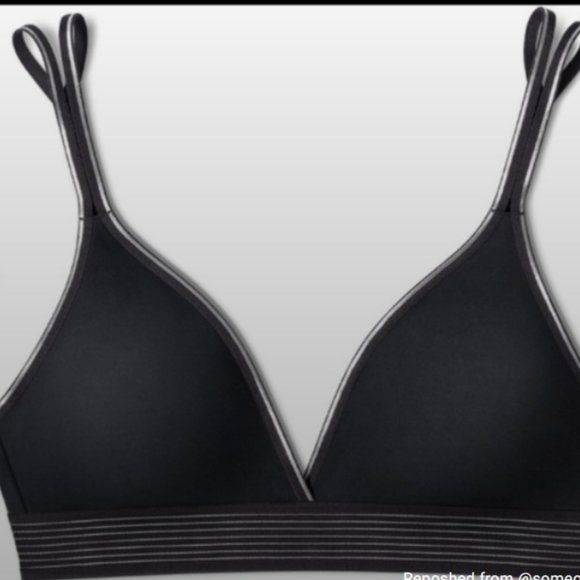 💕Knixteen The Super Bralette Black with Silver trim in medium BNWT - Picture 2 of 7